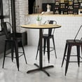 thumbnail image 2 of Flash Furniture 36'' Round Natural Laminate Table Top with 30'' x 30'' Bar Height Table Base, 2 of 4