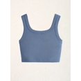 thumbnail image 2 of Top Corto Sin Mangas Mujer Neblina Azul Ribeteado, 2 of 30