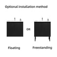thumbnail image 2 of UNISOAR 24" Modern Bathroom Vanity with Ceramic Sink, Free Standing or Wall Mounted Floating Cabinet With 2 Soft Close Doors, Walnut, 2 of 7