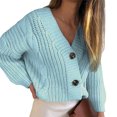 thumbnail image 1 of Suéter con botones para mujer, suéter para mujer, ropa de abrigo, suéter grueso con botones para mujer, suéter para mujer, resistente y duradero, 1 of 4