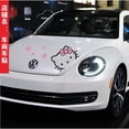 thumbnail image 1 of Pegatina de Hello Kitty para coche, pegatina de dibujos animados, estilo Ins, Kawaii, niñas, decoración de carrocería, impermeable, aplique de rasgado, 1 of 4