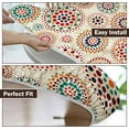 thumbnail image 6 of Round Fitted Tablecloth with Elastic Edge,Water&Stain-Resistant Wipeable Picnic Multi-Color Medallion Table Cover for 40"-44" Found Tables Reusable Dots Geometric Table Cloth for Dinner,Outdoor,Patio, 6 of 6