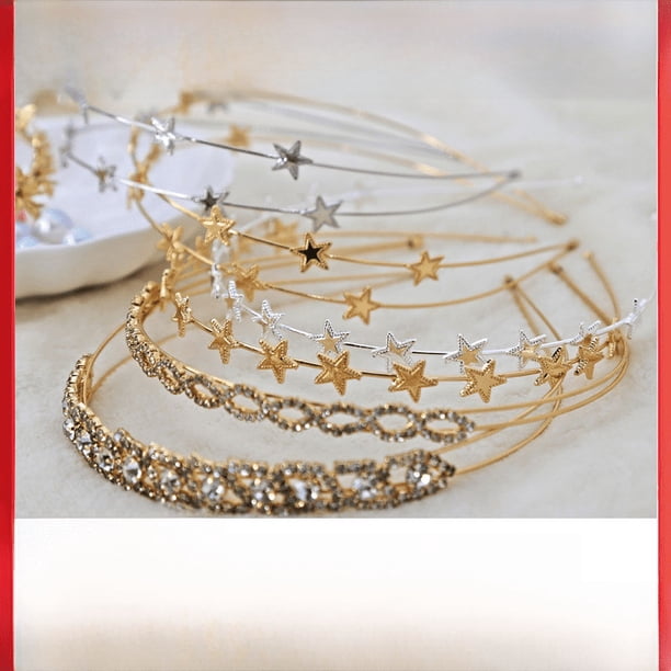 Diadema vintage, accesorio para el cabello de hadas, horquilla de mariposa con diamantes de imitación de metal, borde fino, diadema de joyería simple para ocasiones especiales