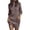 Brown, variant on Ediodpoh Autumn Winter Long Sleeve Turtleneck Solid Color Casual Sweater Dress Sweater Dresses for Ladies Warm and Stylish Green XL