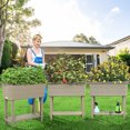 thumbnail image 3 of Aoodor Raised Garden Bed Kit with Legs, 3Pcs Self-Watering Planter Boxes for Outdoor Gardening - Khaki, 3 of 8
