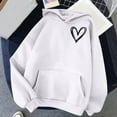 thumbnail image 2 of THDHVS Oversized Hoodies for Women,Womens Hoodies,Casual Women's Fashion Print Long Sleeve Hooded Pocket Tops Sweatshirts White L, 2 of 5