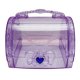thumbnail image 3 of Caja de almacenamiento de joyas, estuche de almacenamiento de accesorios para el cabello, caja de del tesoro artístico, organizador de caja de Claro y violeta, 3 of 8