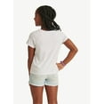 thumbnail image 2 of Justice Girl's Everyday Faves Short Sleeve Knot Front T-Shirt,Sizes XS-XLP, 2 of 4