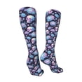 thumbnail image 3 of Pofeuu flower Skull in starry sky Print Stockings, Adult Running Hiking Socks for Youth and Adult-One Size, 3 of 8