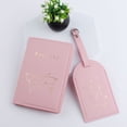 thumbnail image 1 of Portable Mr&Mrs Couples Travel Supplies Passport ID Case Card package Suitcase Label Luggage Tag PINK, 1 of 1