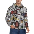 thumbnail image 2 of Picia Bright Insects Pattern Casual Men's Hoodie - Lightweight Hooded Sweatshirt with Kangaroo Pocket, Comfortable Pullover for Everyday, Travel-XX-Large, 2 of 7