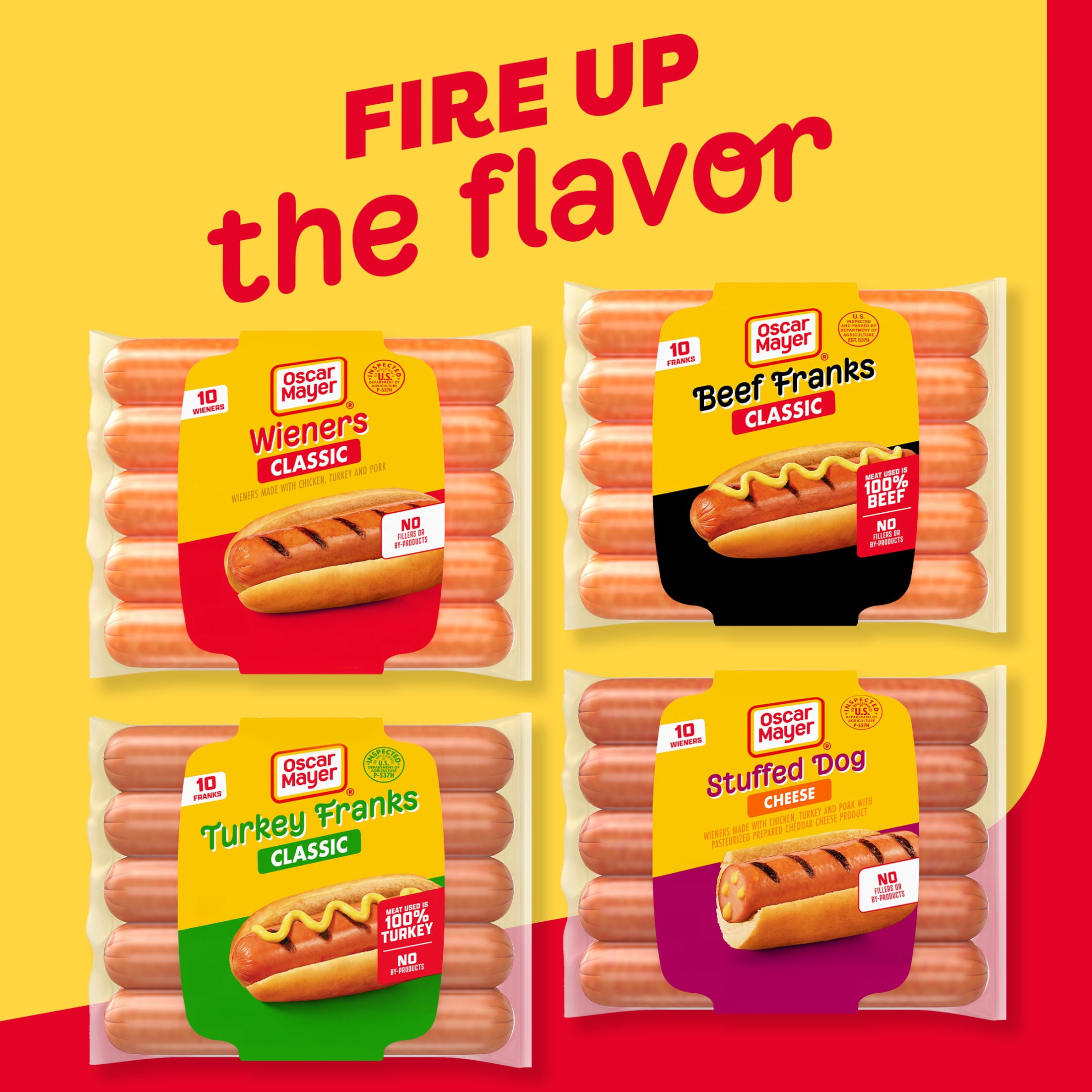 Oscar Mayer Classic Wieners Hot Dogs, 10 Count Pack