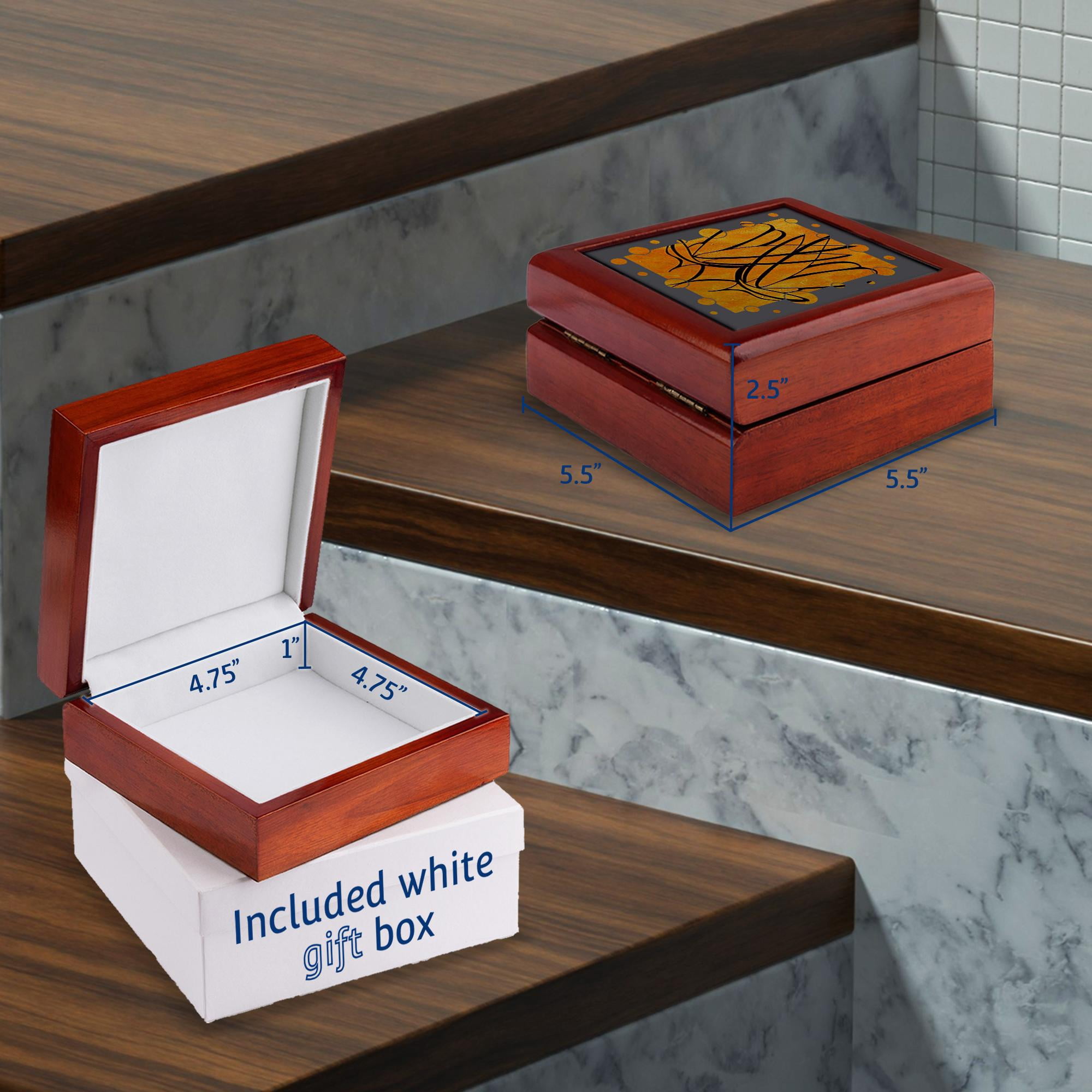 3dRose, Lovers Lesbian Couple, Jewelry Box 5.5x5.5 inch with 4 inch tile