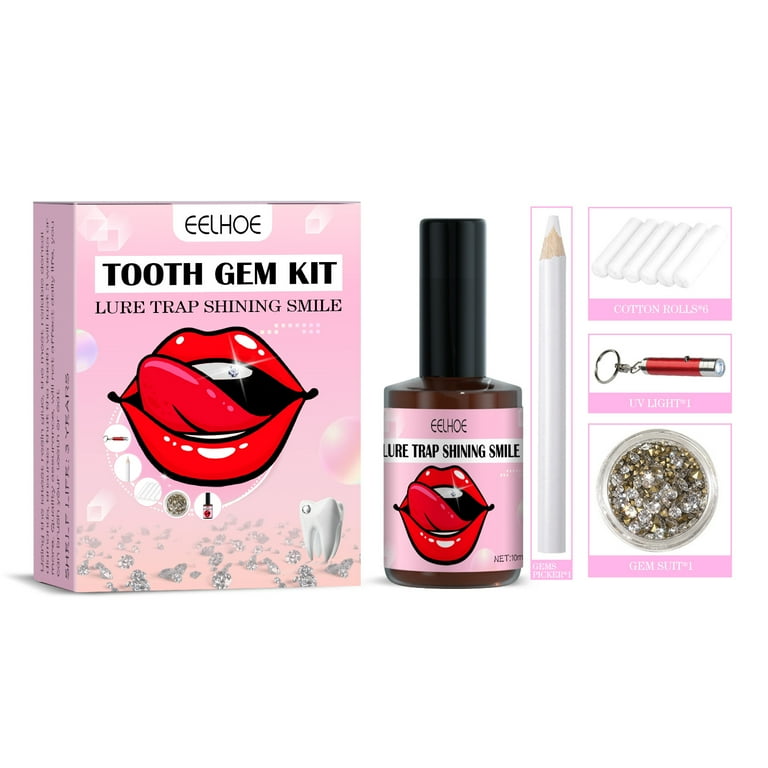 DIY Tooth Gem Kit with Curing Light and Glue,20 Pieces Crystals Jewelry  Starter kit TikTok