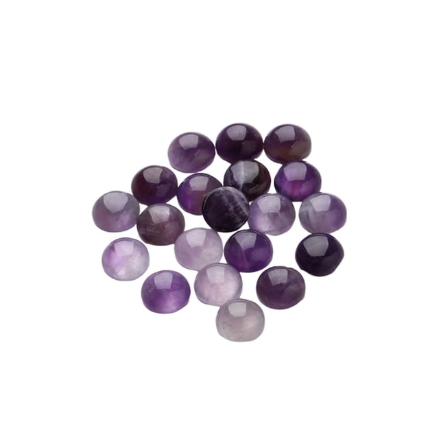 20pcs 0.8CM Purple Crystal Time Sticker Round Glass Patch Supplies for Jewelry Craft Making (Purple)