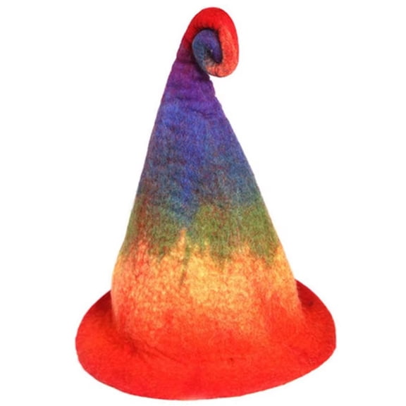 Gradient Rainbow Wizard Hat, Popular Steeple Witch Hat Party Prop Gift for Man, Woman