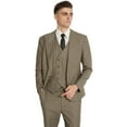 thumbnail image 7 of Linen Suits for Men Casual Wedding Suits Men 3 Piece Suits Groomsmen Tuxedos Summer Beach Prom Set Khaki L, 7 of 7