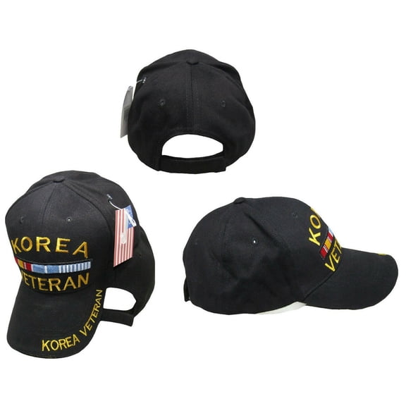 Black Korea Korean War Veteran Ribbon Baseball Hat Cap Embroidered Brand New