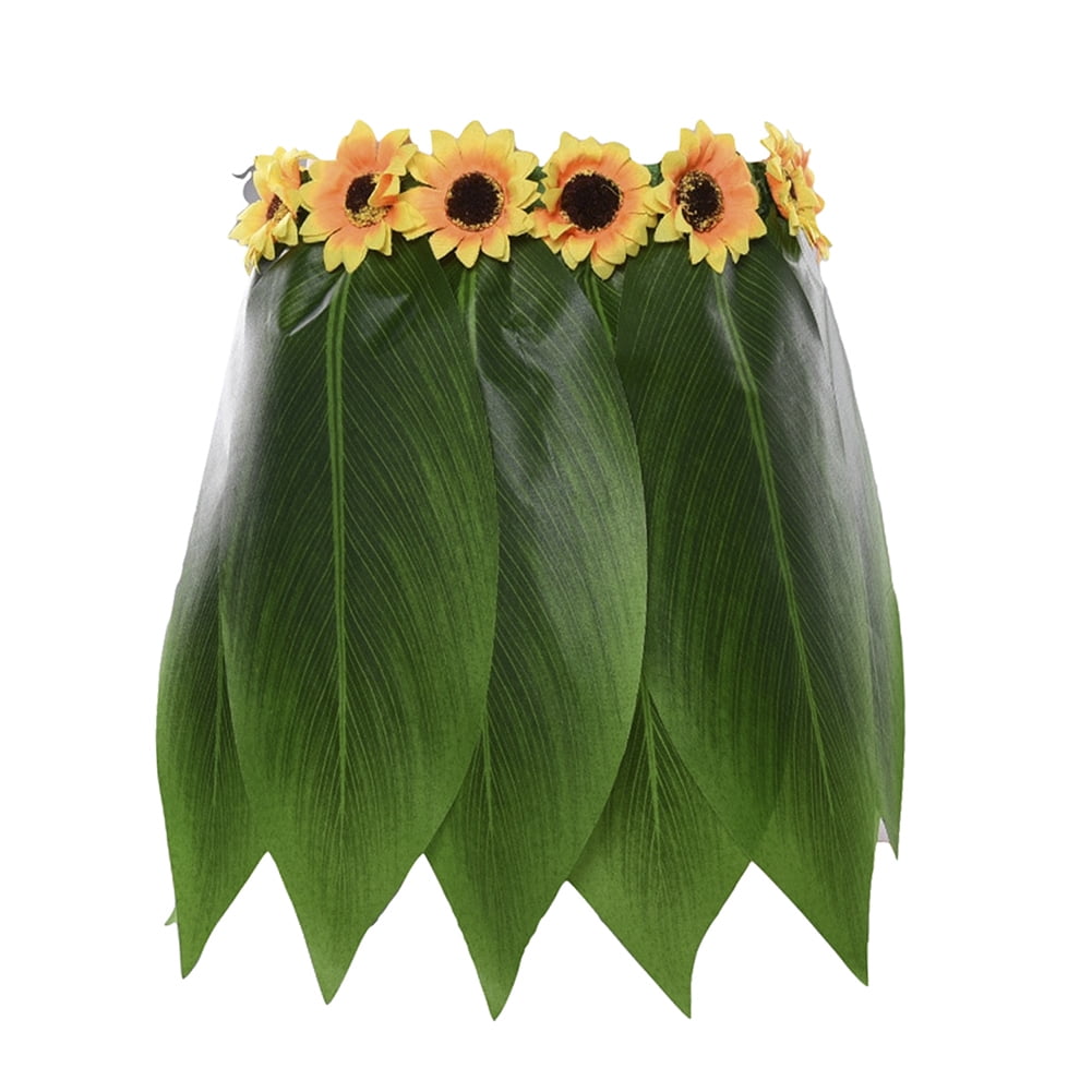 Artificial Adults Hula Skirt Hawaiian Leaf Skirt Green Grass Dance