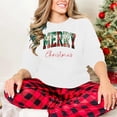 thumbnail image 7 of Merry Christmas Sweatshirt for Women Plaid Holiday Long Sleeve Xmas Tree Print Pullover Lightweight Shirt, 7 of 7