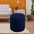 thumbnail image 3 of Round Ottoman Covers Slipcover Stretch Footstool Protector Covers Machine Washable Fabric Stool Covers Furniture Protector Cover for Living Room Navy, 3 of 7