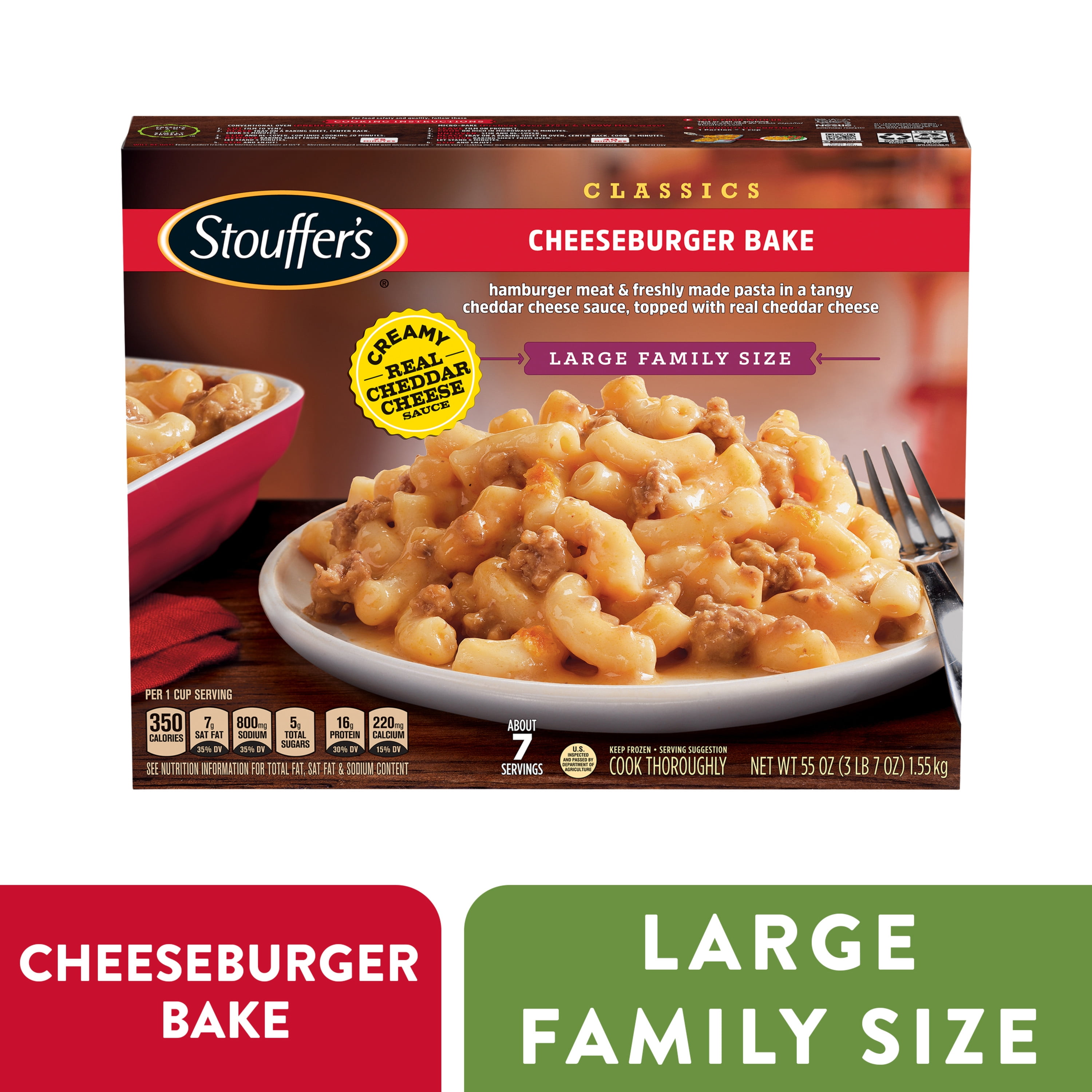 STOUFFER'S CLASSICS Large Family Size Cheeseburger Bake