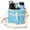 Blue, variant on Family Size 4 Compartment Drink Bag Carrier, Insulated Multiple Tumbler Holder Caddy with Adjustable Strap, No-Spill Reusable Beverage Carrier for Travel, Picnics & Family Outings