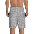 thumbnail image 3 of Daiia GlitterSilver Mens Woven Stretch Pajama Short,Short Pajama Pants-XX-Large, 3 of 9