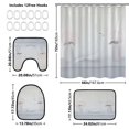 thumbnail image 3 of Pastel Painting Serene Dove Bathroom Accessory Curtain Sets Bath Curtain Anti-Slip Mats and Toilet Pad 66x72in, 3 of 8