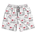 thumbnail image 2 of KLL I Love My Dad Men's Casual Summer Beach Shorts Hawaiian Shorts with Pockets-3X-Large, 2 of 6
