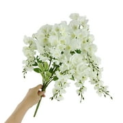 Mainstays 20 inch Artificial Flower, Wisteria Bouquet, White Color. Indoor Use.