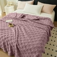 thumbnail image 6 of Lilgiuy Purple Fleece Blanket for Couch, Checkered Throw Blanket for Women, Cute Soft Comfortable Machine Washable Winter Warm Blanket for Girls, 27.5x39.3in, 6 of 6