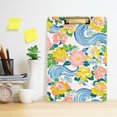 thumbnail image 2 of FORMRS Acrylic Clipboard with Low Profile Clip Standard A4 Letter Size, 12.5" x 9", Blue Floral Wave, 2 of 8