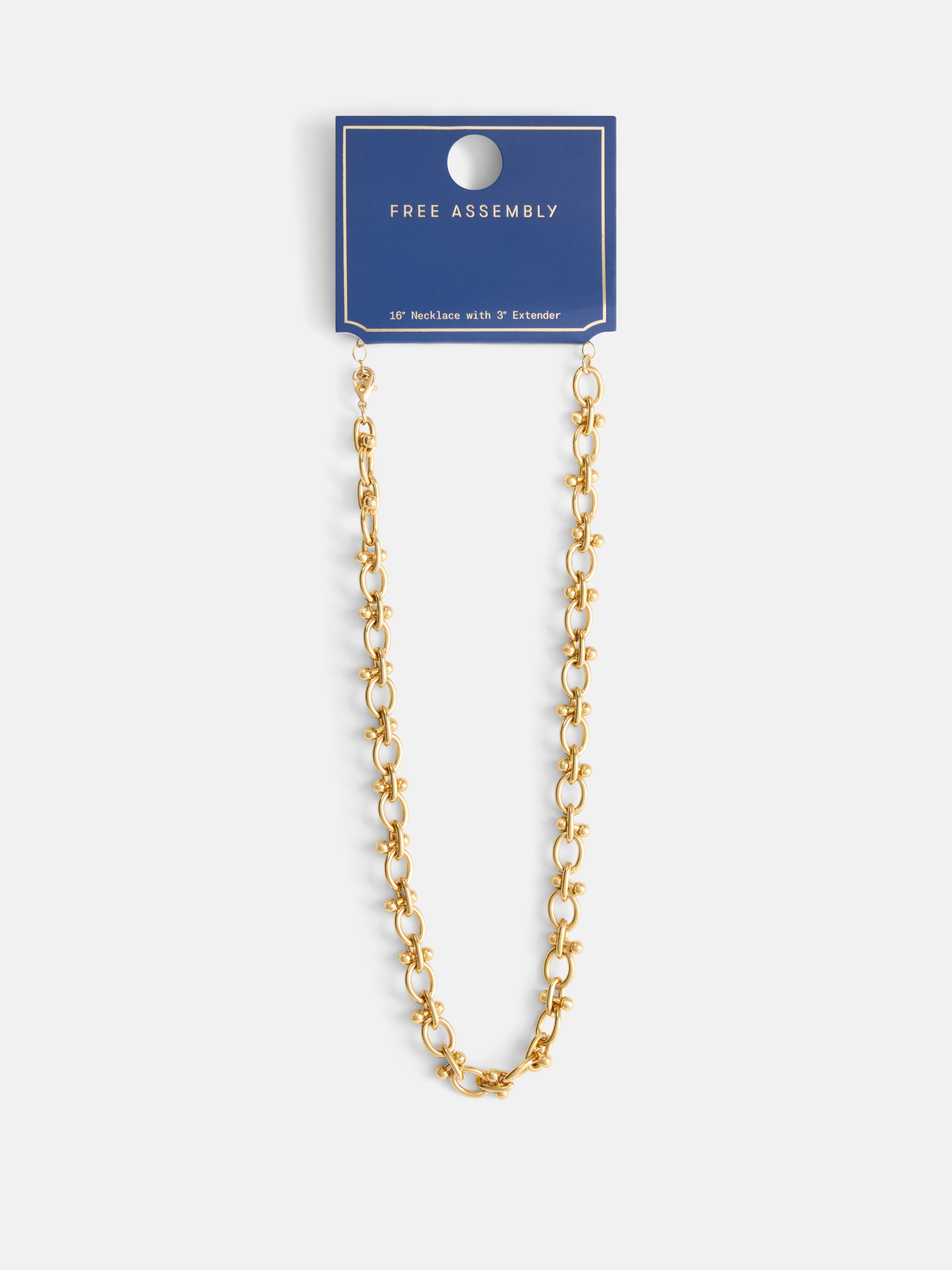 Free Assembly Women's Goldtone Statement Chain Necklace, 16" + 3" Extender