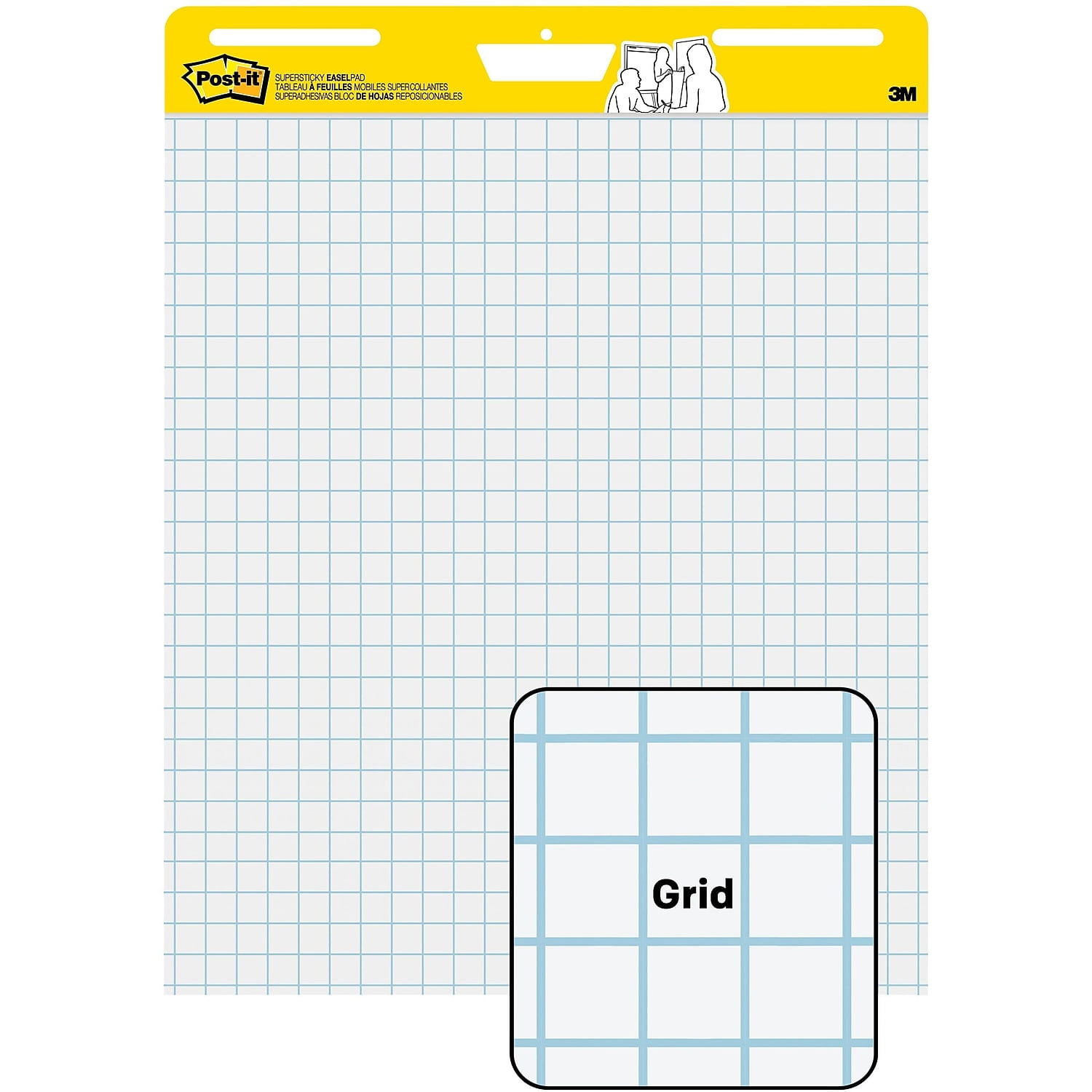 Post-it® Super Sticky Easel Pad, 25 in x 30 in sheets, White with Grid, 30  Sheets/Pad, 1 Pad/Pack