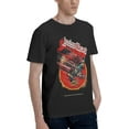 thumbnail image 2 of T-Shirt à Manches Courtes pour Hommes, Col Rond, Coton, Décontracté, Graphique, Noir, 2 of 5