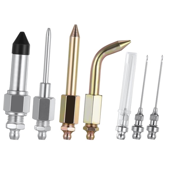 Kit de Accesorios para Pistola de Grasa ANABIUP 7 piezas con Boquillas Aguja