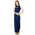 thumbnail image 3 of Bimba Women Long Maxi Dress With Side Slit Keyhole Neck Sleeveless Gown, 3 of 8