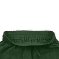 thumbnail image 6 of CBASIHI Womens Cotton Linen Capris with Pockets- Elastic Waist Drawstring Summer Casual Baggy Wide Leg Beach Pants Army Green Size 2XL, 6 of 7