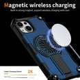 thumbnail image 2 of Strong Magnetic for iPhone 14 Case with Hidden Stand, Compatible with Mag-Safe, Military Grade Drop Protection, Built-in Kickstand for iPhone 14 Heavy Duty Shockproof Cover, Blue, 2 of 7