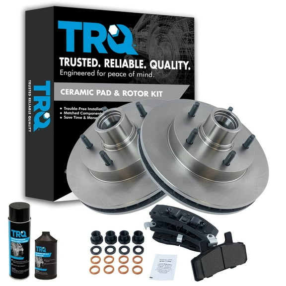 TRQ Front Disc Brake Pad & Rotor Kit w/Chemicals for 94-99 Ram Truck 2WD BKA16924 Fits select: 1994-1999 DODGE RAM 1500