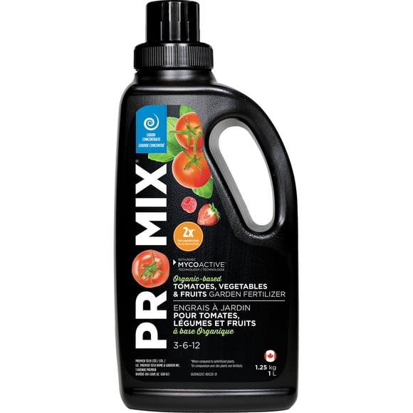 PRO-MIX® Organic-Based Garden Fertilizer for Tomatoes, Vegetables and Fruits 3-6-12, 1L