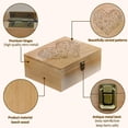 thumbnail image 3 of 1 Pcs Wooden Memory Keepsake Box Heart With Locking Wood Boxes Large Storage Box for Art DIY Stash Box Home Storage Keepsake Box DIY, 3 of 6