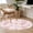 Red, variant on Round Area Rug 3 Ft, Green Beige Spring Floral Washable Non-Slip Circle Carpet for Living Room/Bedroom, Luxury Botanical Summer Low-Profile Small Floor Mats Collection Rugs for Indoor