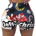 thumbnail image 2 of Lsque Sml Jeffy Pattern High Waisted Biker Shorts for Women-Tummy Control Fitness Athletic Workout Running Yoga Gym Shorts,Moisture-Wicking-Medium, 2 of 9