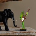 thumbnail image 4 of CRILSTYLEO Adorno De Rana Verde De Resina Con Instrumento Musical Ideal Para Creativa En Casa, 4 of 8