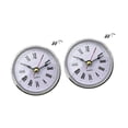 65mm Round Clock Insert with White Face and Golden or Silver Tone Trim ...