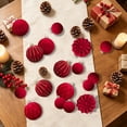 thumbnail image 4 of Flocked Christmas Ball Ornaments Set, Mixed Style Hanging Tree Decorations for Holiday Party Wedding Decor 18 Pack, 4 of 9
