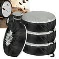 thumbnail image 3 of Car Suv Tire Cover Case Silver Black Spare Tire Wheel Storage Protector Bag 4Pcs L, 3 of 9