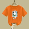 thumbnail image 4 of Blusas y camisas de manga corta con cuello redondo para niños Camiseta de verano de manga corta estampada para niñas Jersey elegante de cuello redondo para niñas Top de algodón para niños, 4 of 6